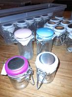 Leuke kleine glazen potjes met deksel, Kinderen en Baby's, Kraamcadeaus en Geboorteborden, Ophalen, Nieuw