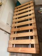 Pallet bed frame 200cm x 90cm + matras & 2 toppers, Ophalen, 90 cm, Eenpersoons, Zo goed als nieuw