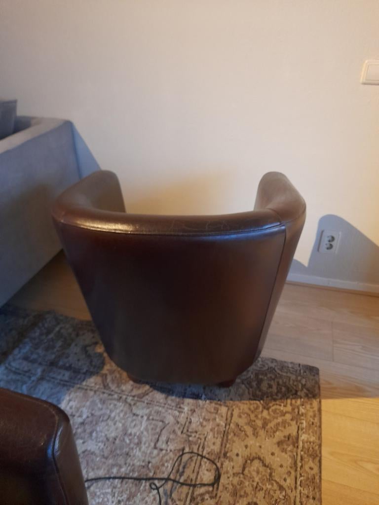 Leren stoelen, Ophalen of Verzenden, Zo goed als nieuw