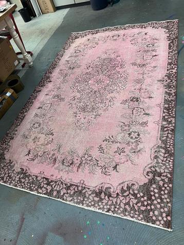Originele roze rozenkelim / kleed (met paspoort) 2.72 -1.71 beschikbaar voor biedingen