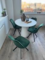Eetkamer stoelen, green velvet. Nieuw x4, Huis en Inrichting, Stoelen, Nieuw, Ophalen of Verzenden, Stof, Overige kleuren