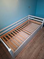 Eenpersoonsbed met 2 lades - Uit elkaar gehaald, Huis en Inrichting, Ophalen, Gebruikt, Eenpersoons, Wit
