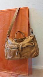 Cowboysbag reistas  leer cognac, Ophalen of Verzenden, Bruin, 40 tot 60 cm, Minder dan 35 cm
