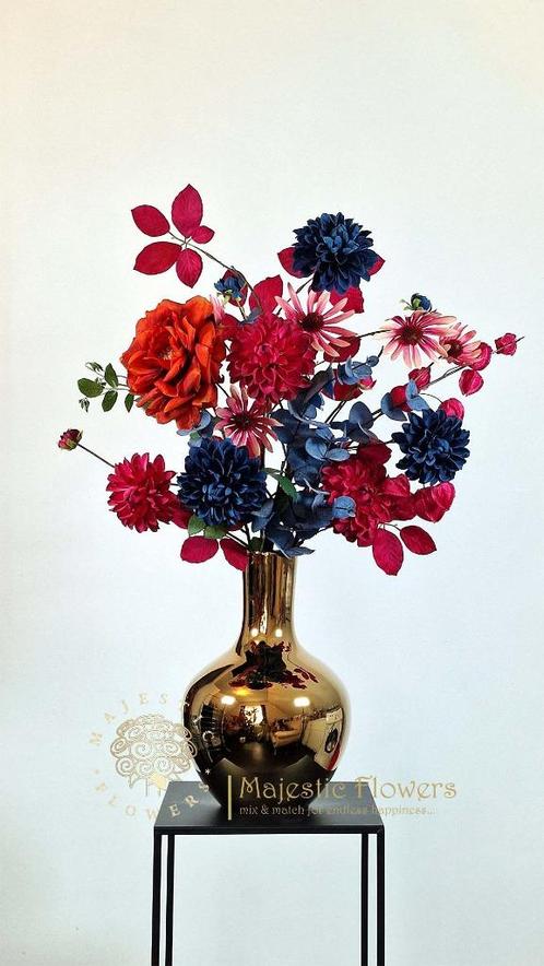 Nieuw zijdenbloemen boeket, Huis en Inrichting, Woonaccessoires | Kunstplanten en Kunstbloemen, Nieuw, Binnen, Ophalen of Verzenden