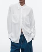 Zara witte satijnen oversized blouse overhemd maat M, Maat 38/40 (M), Nieuw, Ophalen of Verzenden, Wit