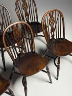 6x Klassieke Windsor stoel Engels, Huis en Inrichting, Ophalen, Zo goed als nieuw, Bruin, Vijf, Zes of meer stoelen