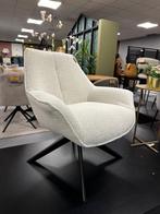 fauteuil beige - beige fauteuil - draai fauteuil, Ophalen, Nieuw, 75 tot 100 cm, Stof