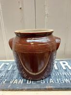 Bruine geglazuurde grespot brocante, Antiek en Kunst, Antiek | Keramiek en Aardewerk, Ophalen of Verzenden