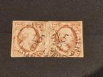 NVPH 2 Willem 3 paar 1852 gestempeld mooi stempel Nederland, Postzegels en Munten, Postzegels | Nederland, Ophalen of Verzenden