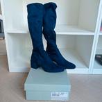 Manfield lange stretch suede laarzen navy maat 39 nieuw!, Hoge laarzen, Blauw, Nieuw, Ophalen of Verzenden