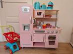 Roze houten speelkeuken met veel accessoires, Ophalen, Zo goed als nieuw, Hout, Speelkeuken