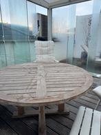 Teak Houten Tuin Tafel - Houten Tafel, Tuin en Terras, Tuintafels, Ophalen of Verzenden, Gebruikt, Rond, Teakhout