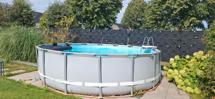 Intex Prism Frame zwembad Ø 457 x 122 cm – helemaal compleet, Tuin en Terras, Zwembaden, Gebruikt, 120 cm of meer, 400 cm of meer
