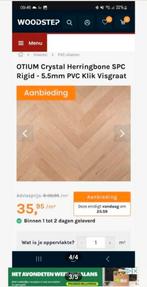 OTIUM Christal Herringbone SPC Rigid 5.5mm PVC Klik Visgraat, Ophalen, Overige materialen, 30 cm of meer, 50 tot 150 cm
