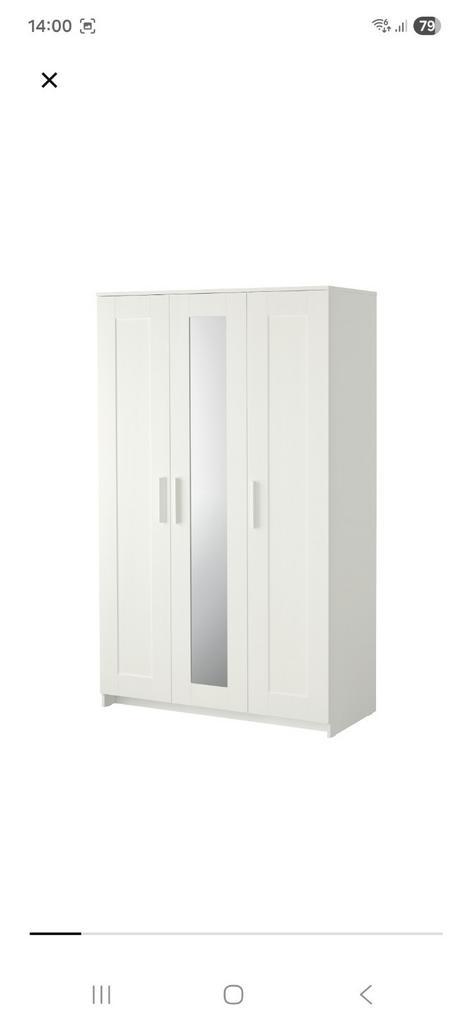 Brimnes Kledingkast met 3 deuren 117x190, Huis en Inrichting, Kasten | Kledingkasten, Zo goed als nieuw, Ophalen
