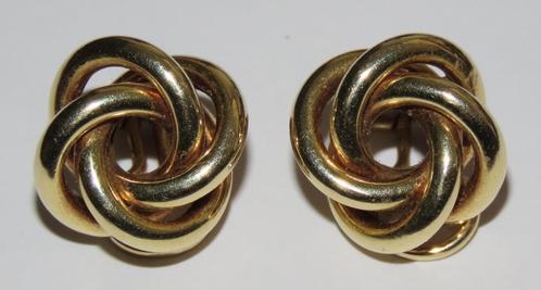 Gouden oorbellen, oorclips, 14 karaat, Sieraden, Tassen en Uiterlijk, Oorbellen, Zo goed als nieuw, Knopjes of Stekers, Goud, Goud