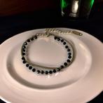 Prachtige dubbele armband met 3mm glas kralen, 18k rvs., Verzenden, Nieuw