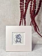 Mini print muis, handgemaakt, 10x10 cm, Ophalen of Verzenden, Nieuw