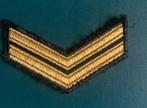 Rang chevron voor korporaal of kwartiermeester, Ophalen of Verzenden, Landmacht, Amerika, Embleem of Badge