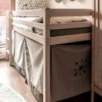 Half hoogslaper met bedtent, Huis en Inrichting, Slaapkamer | Bedden, Ophalen, Gebruikt, 90 cm, Eenpersoons