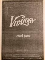 Paginagrote A3 advertentie PEARL JAM Vitalogy release, Ophalen of Verzenden