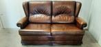 Prachtige Engelse leren 2 persoons bank, Ophalen