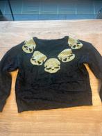 Shein Trui met doodskoppen - Maat S, Ophalen of Verzenden, Zo goed als nieuw, Maat 36 (S), Zwart