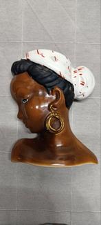 Vintage Muurvaasje Donkere Dame, Ophalen of Verzenden