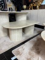 Salontafel travertin style 130/70 cm nieuw, Overige materialen, Overige kleuren, Nieuw, Eén