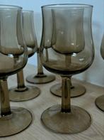 6 vintage Arcoroc France luminarc wijnglazen - rook glas, Overige typen, Ophalen of Verzenden, Overige stijlen, Glas