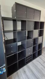Kallax open kast  zwartbruin 5x5 en 3x1, Huis en Inrichting, Kasten | Wandmeubels, Ophalen, 150 tot 200 cm, Zo goed als nieuw