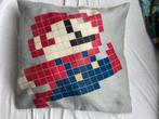 Mario Kussen - Pixel Art Stijl, Ophalen of Verzenden, Zo goed als nieuw, Blauw, Vierkant