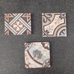 3 Cementtegels Portugese prent, Ophalen of Verzenden