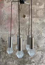 Pendant hanglamp met glazen kapjes, jaren 60