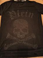 Philip Plein T-shirt met strass skull - Prima staat, Zwart, Ophalen of Verzenden, Zo goed als nieuw, Maat 46 (S) of kleiner