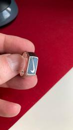 925 Sterling zilver ring Nike symbool maat 20/21 mm, 20 of groter, Gebruikt, Ophalen of Verzenden, Zilver