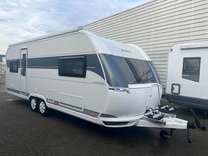 Hobby Excellent 620 CL bom vol, Caravans en Kamperen, Caravans, Bedrijf, tot en met 4, 1500 - 2000 kg, Hobby, 8 meter en meer