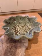Mintgroene decoratieschaal - 40cm, Huis en Inrichting, Ophalen, Porselein of Keramiek, Schaal, Zo goed als nieuw
