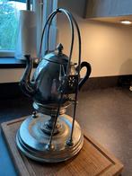 Antieke  kantelbare theepot met warmhouder brocante, Antiek en Kunst, Ophalen of Verzenden