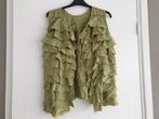 Een laundry industry 100% zijden groene giletblouse, Kleding | Dames, Ophalen of Verzenden, Zo goed als nieuw, Maat 38/40 (M)
