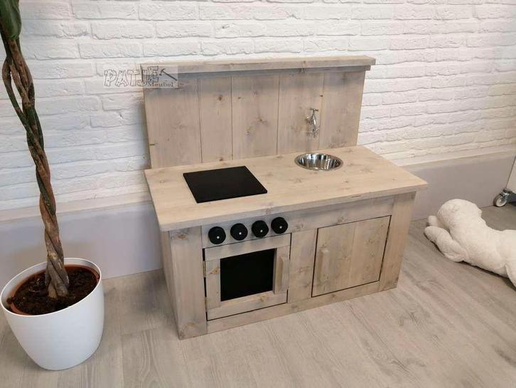 Nieuw leuke stevige speelkeuken steigerhout, Kinderen en Baby's, Speelgoed | Buiten | Speelhuisjes, Nieuw, Hout, Ophalen of Verzenden