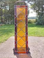 Nieuw glas in lood ramen panelen raam oranje rood glasinlood, Doe-het-zelf en Verbouw, Glas en Ramen, Gevelraam of Ruit, Minder dan 80 cm