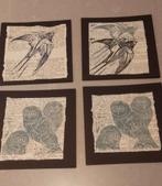 Handgemaakte Lino Kaarten - Set van 4, Hobby en Vrije tijd, Ophalen of Verzenden, Nieuw, Overige thema's