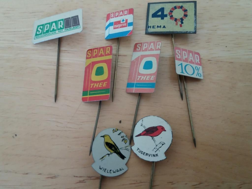Diverse speldjes jaren 60/70 in nette staat, Ophalen of Verzenden, Gebruikt, Overige onderwerpen, Speldje of Pin