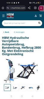 HBM Hydraulische Verrijdbare Autopoetsbrug, Bandenbrug, Hefb, Garantie