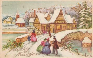 KERST DORP SNEEUW JAREN 60 MOOIE OUDE KAART KJ365 beschikbaar voor biedingen