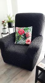 2x MEUBELHOES JOSEFIEN 1-ZITS ANTRACIET GRIJS MEUBELHOEZEN, 50 tot 100 cm, Zo goed als nieuw, BI-ELASTISCHE ANTRACIET MEUBELHOES VOOR FAUTEUIL