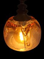 Fantastische vintage Murano amber kleurige design hanglamp, Huis en Inrichting, Ophalen of Verzenden, Gebruikt, Glas, Minder dan 50 cm