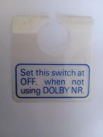 Sansui 9090DB / QRX 9001 Dolby label, Verzenden, Zo goed als nieuw