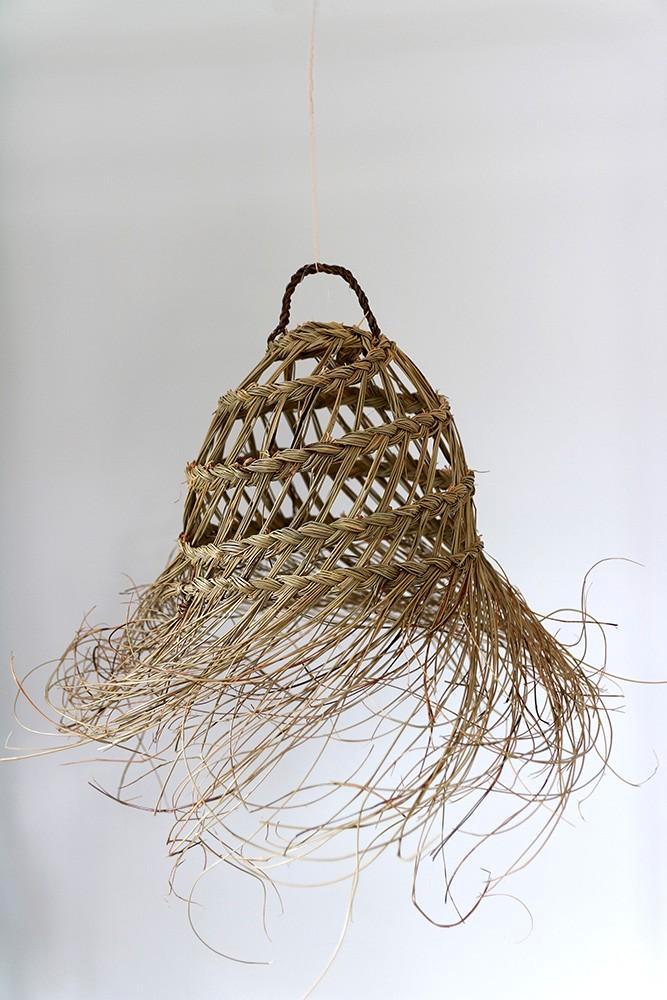NIEUW! Zeegras lampenkapje uit Marokko, Huis en Inrichting, Lampen | Hanglampen, Gebruikt, 50 tot 75 cm, Hout, Overige materialen